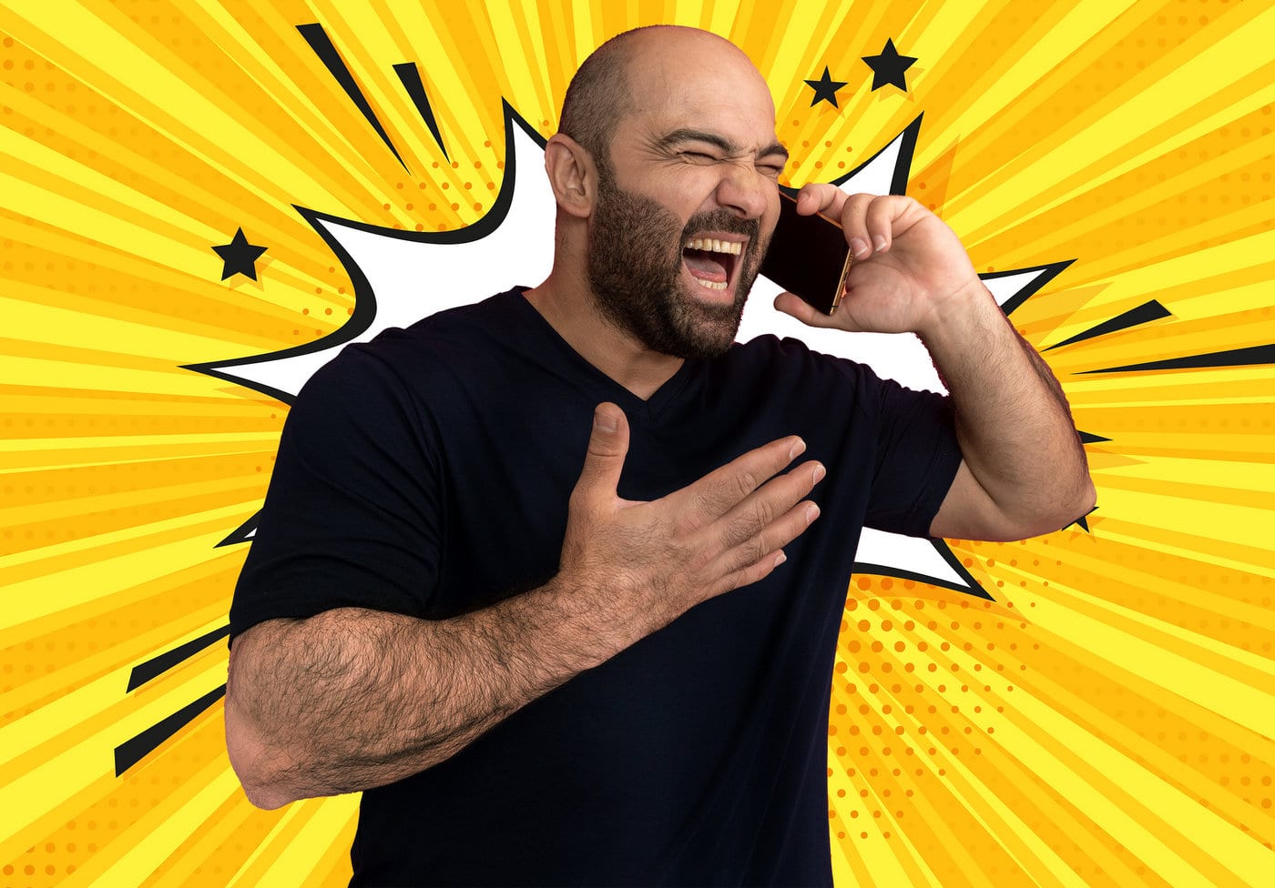 Man-yelling-at-a-telemarketer-on-his-mobile-phone